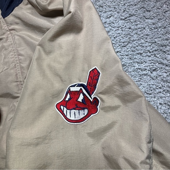 Vintage Cleveland Indians Jacket Mens Medium Chief Wahoo Mascot MLB Outerwear - Picture 4 of 11